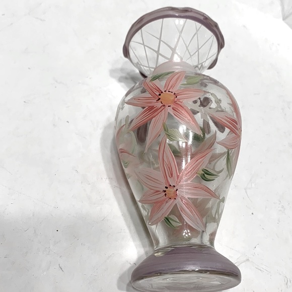 Hand painted floral vase - Picture 10 of 12